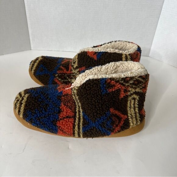 Dearfoams Women's Heritage 80’s Warm Up Sherpa Bootie Slipper Size Large - Picture 3 of 5
